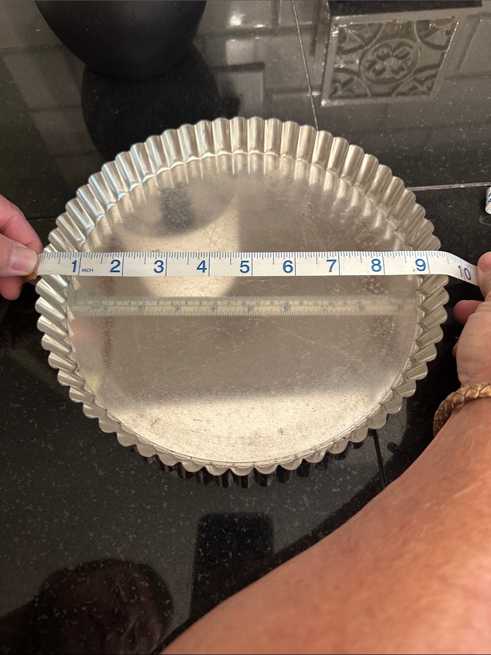 Williams Sonoma Metal Fluted Tart Pan - Silver